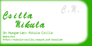 csilla mikula business card